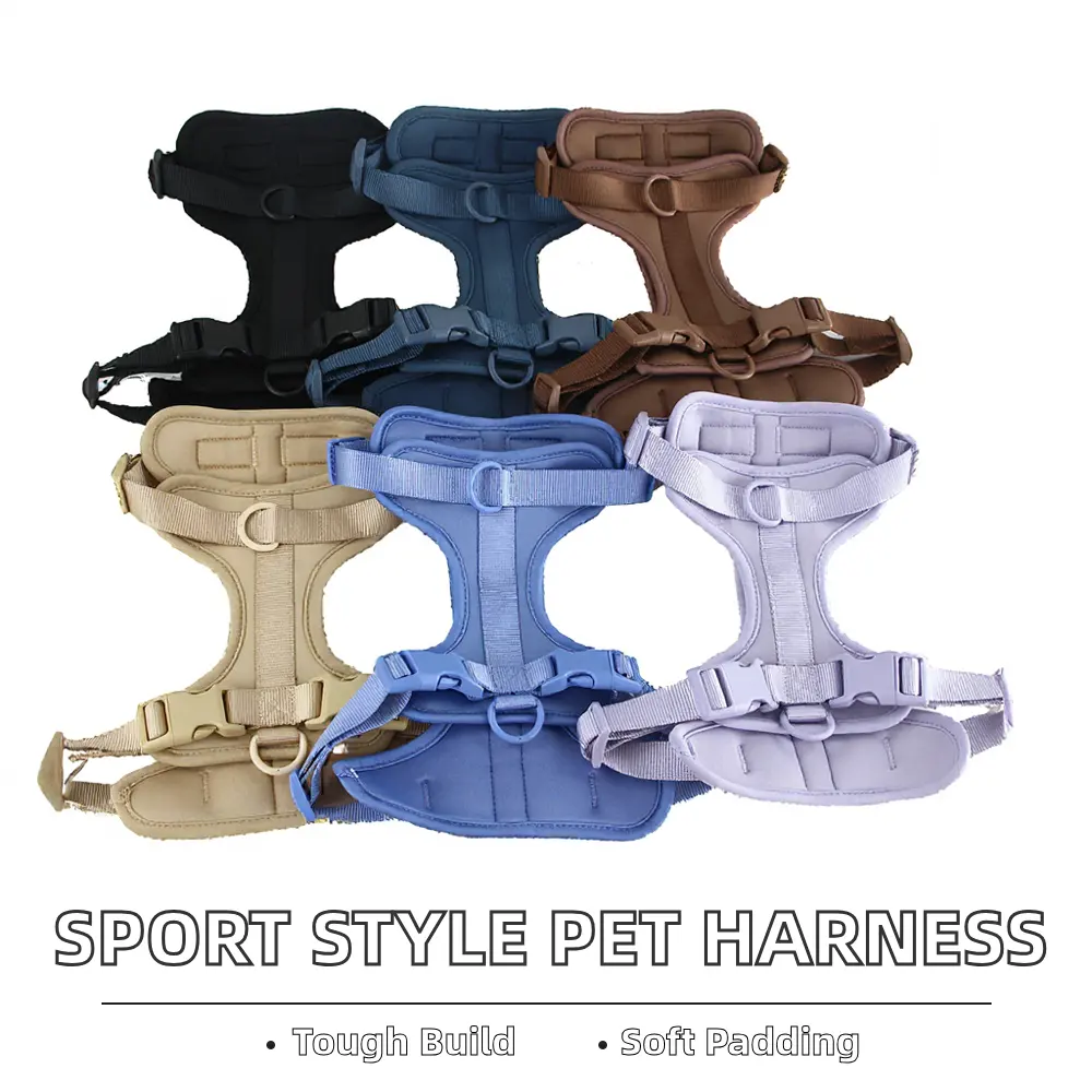 Adjustable Striped Pattern Dog Harness Large Dog Vest and Lead Walking Rope Luxury for Dogs for Wholesale & OEM Programs detail
