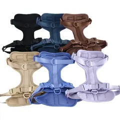Adjustable Striped Pattern Dog Harness Large Dog Vest and Lead Walking Rope Luxury for Dogs for Wholesale & OEM Programs view 4