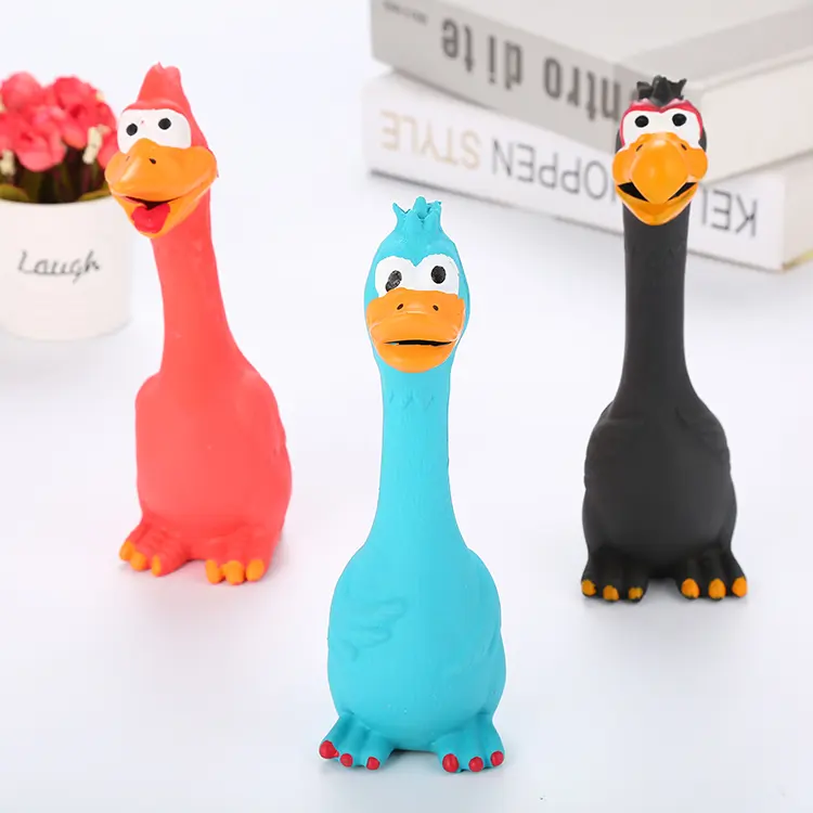 Cartoon Latex Screaming Chicken Squeaky Chew Toys for Dogs-Best Pet Play Toy for Wholesale & OEM Programs detail