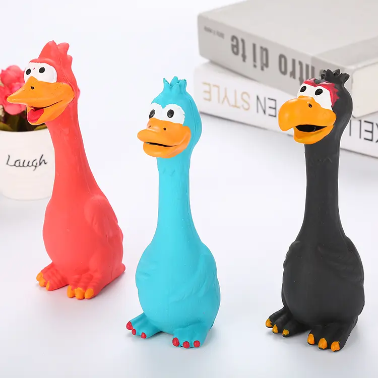 Cartoon Latex Screaming Chicken Squeaky Chew Toys for Dogs-Best Pet Play Toy for Wholesale & OEM Programs detail