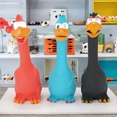 Cartoon Latex Screaming Chicken Squeaky Chew Toys for Dogs-Best Pet Play Toy for Wholesale & OEM Programs view 3