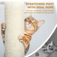 Manufacturer Custom Luxury High Quality Modern Large Light Gray Plush Cat Tree Tower for Wholesale & OEM Programs view 6