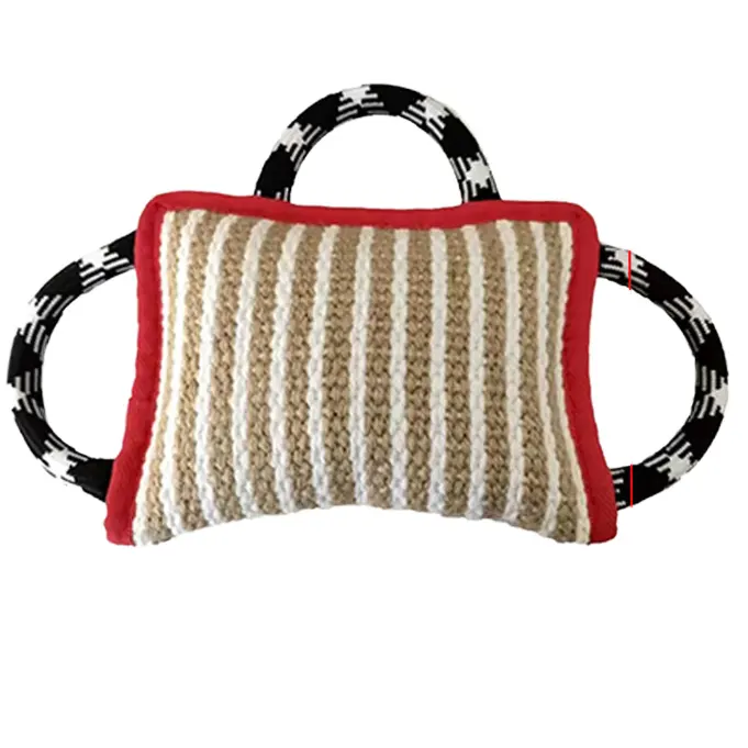 Durable Eco-Friendly Linen Dog Bite Pillow Wedge LW-2996 for Dogs for Wholesale & OEM Programs