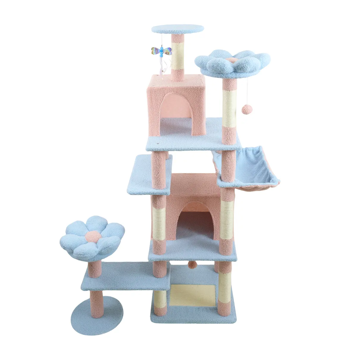 Cheap Multilevel Dark Gray Modern Wood Cat Tree Tower Platform Large Wide Base Condo for Wholesale & OEM Programs detail