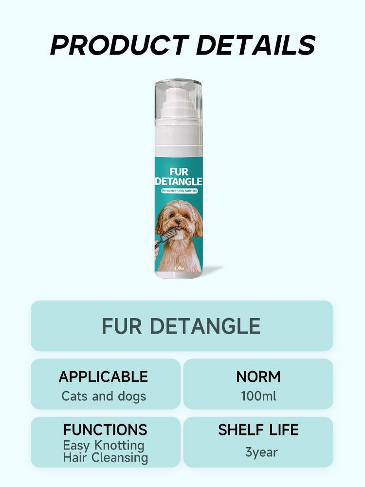 New Product Cat Dog Hair Detangling & Grooming Spray Hair Care Dropshipping in Stock for Wholesale & OEM Programs detail