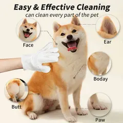 Cross-border Pet Products No Bath Gloves Cat Dog Cleaning Wipes OEM Processing Customized No Wash Beauty for Wholesale & OEM Programs view 4