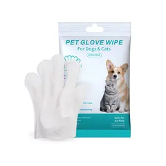 High Quality Soft Non-Woven Pet Cleaning Gloves Dog Cat Washable Wet Wipes 15x15cm 6 for Wholesale & OEM Programs view 2