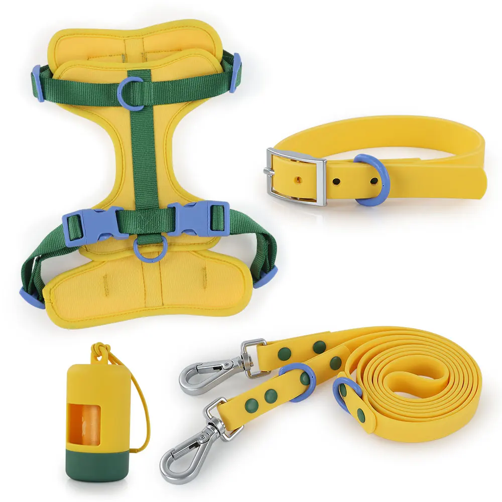 Fashion Padded Dog Harness Waterproof Dog Collar and Leash Plastic Air Layer Soft for Dogs for Wholesale & OEM Programs