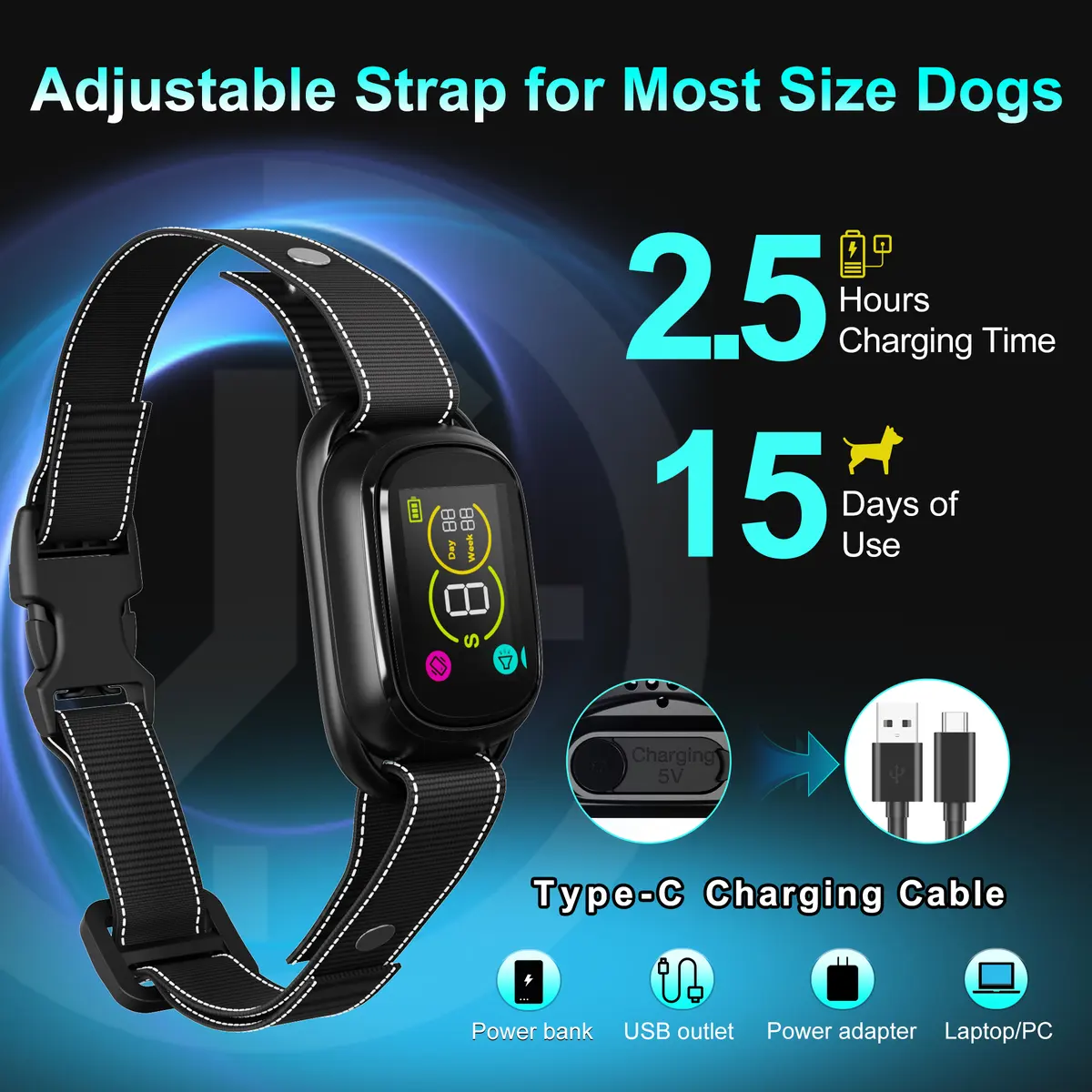 PATPET Electronic Bark Collar Rechargeable Dog Training Collar Remote Control Pet for Dogs for Wholesale & OEM Programs detail