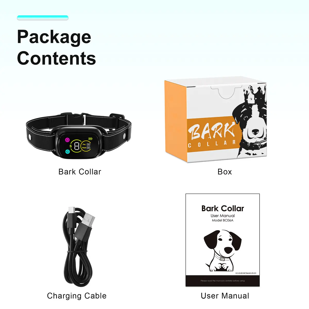 PATPET Electronic Bark Collar Rechargeable Dog Training Collar Remote Control Pet for Dogs for Wholesale & OEM Programs detail