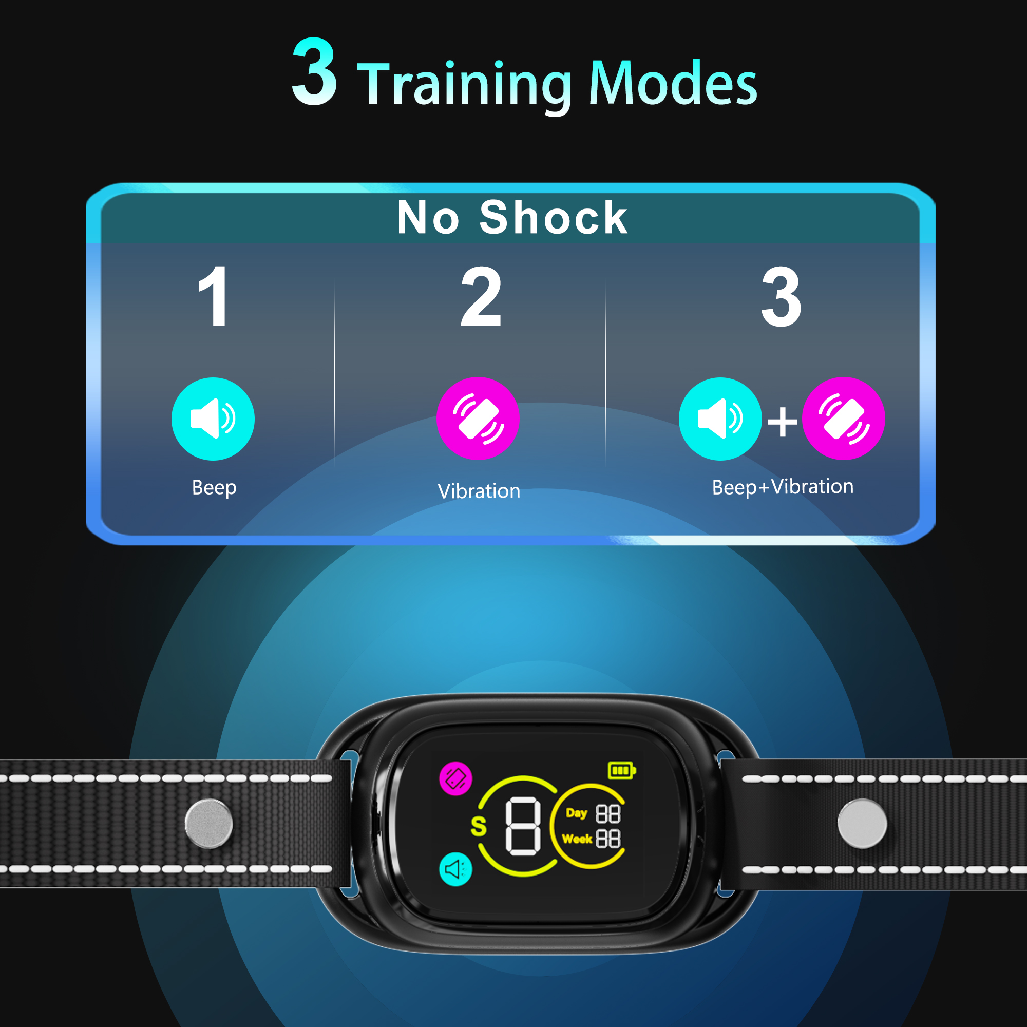PATPET Electronic Bark Collar Rechargeable Dog Training Collar Remote Control Pet for Dogs for Wholesale & OEM Programs detail