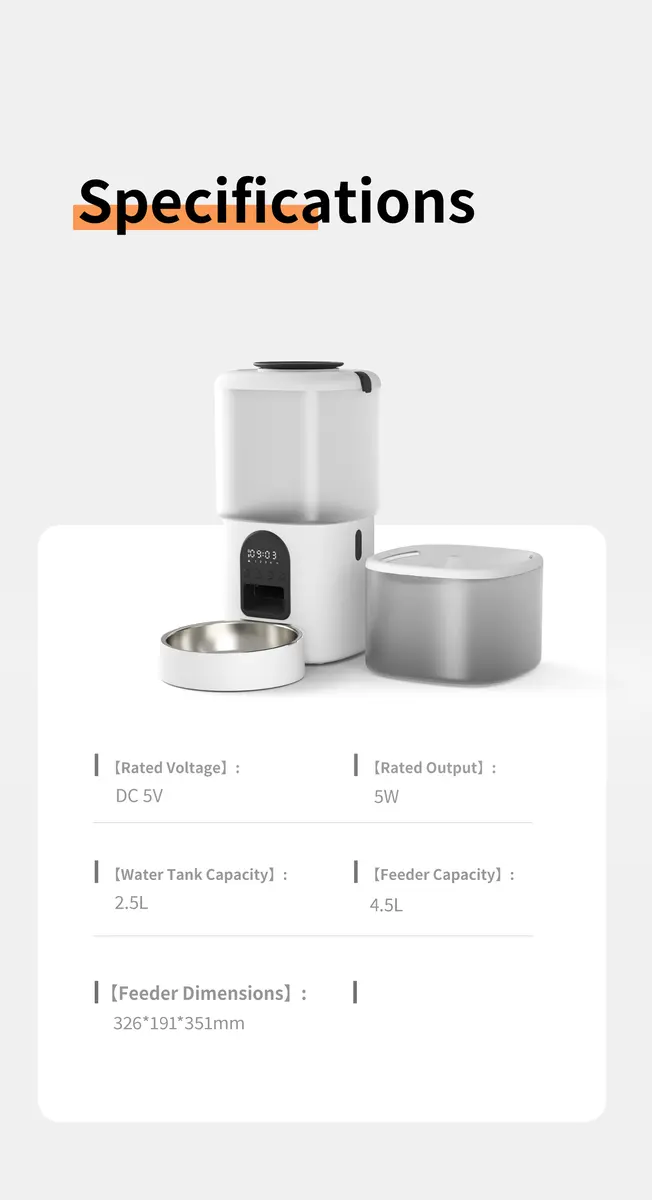 Hot Selling Professional Auto 4.5L Water Dispenser 2.5L WiFi Smart Dog Puzzle Feeder for Wholesale & OEM Programs detail