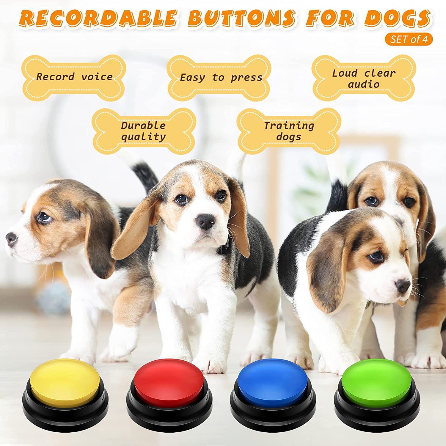 Pet Communication Button Dog Talking Sound Box Training Toy Recorder Sound Maker for pet communication, dog training for Wholesale & OEM Programs detail