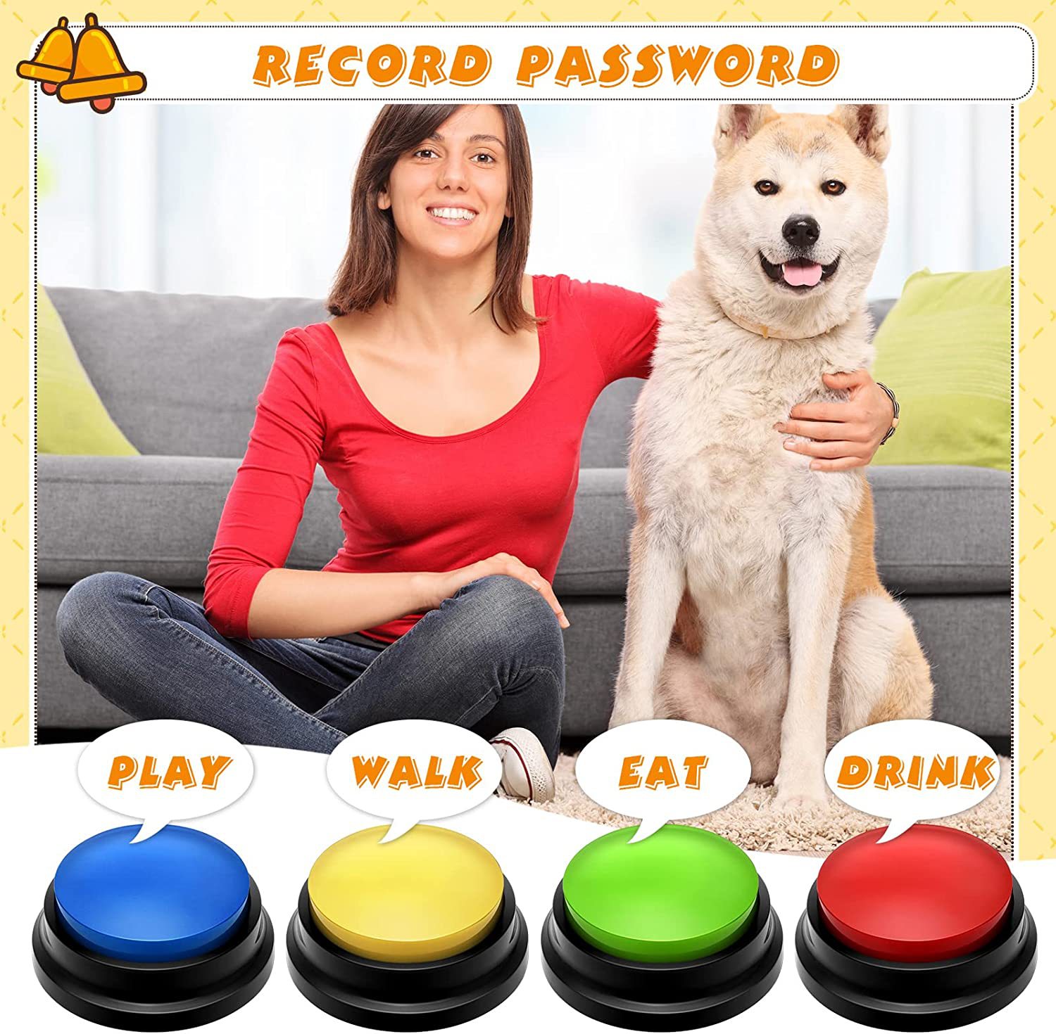 Pet Communication Button Dog Talking Sound Box Training Toy Recorder Sound Maker for pet communication, dog training for Wholesale & OEM Programs view 5