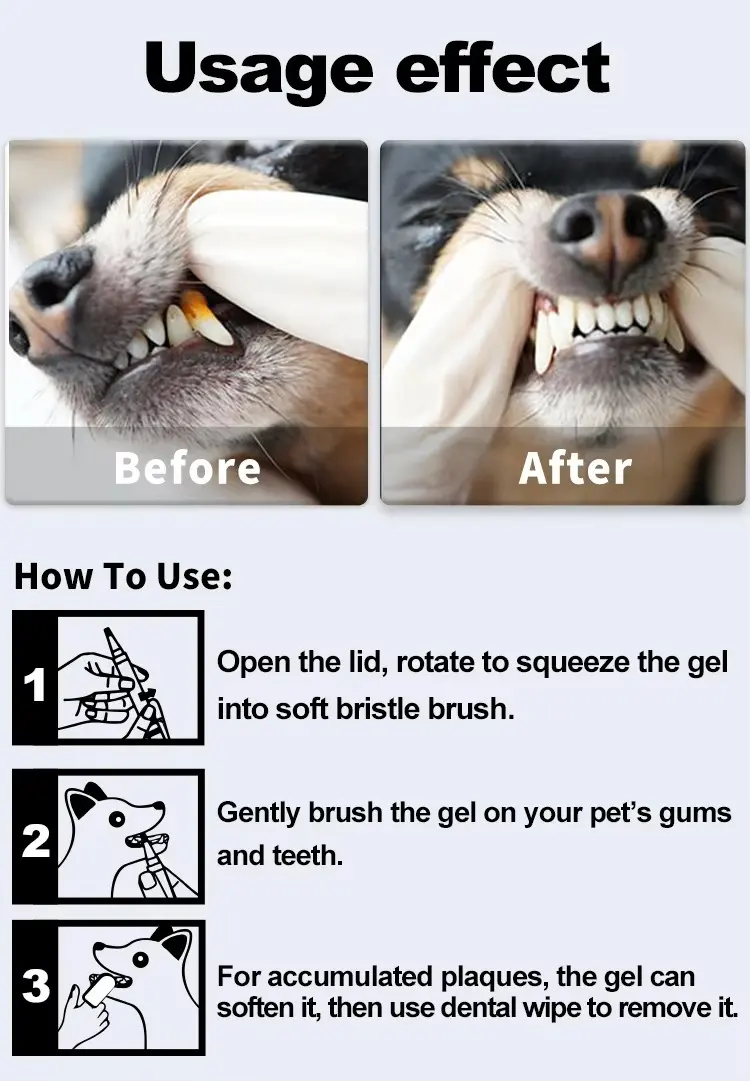 Factory Pet Dental Gel for Cats and Dogs-Bathroom Use Deep Cleaning & Mild Formula for pet oral cleaning for Wholesale & OEM Programs detail