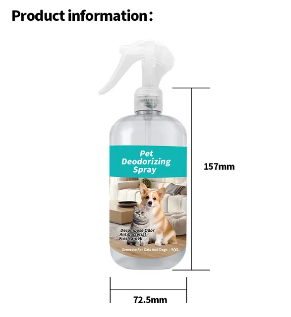 Pet Deodorizer Odor Removal Dog Litter Biological Enzyme Soft Cotton 500ml OEM Air for Dogs for Wholesale & OEM Programs