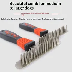Pet Detangling Brush for Long-Haired Dogs & Cats Long-Toothed Straight-Row Comb for dogs, cats for Wholesale & OEM Programs view 2