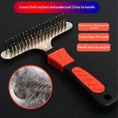Pet Detangling Brush for Long-Haired Dogs & Cats Long-Toothed Straight-Row Comb for dogs, cats for Wholesale & OEM Programs view 3