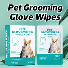Foreign Trade China Pet Disposable Gloves No Fragrance Supplies Cat Dog Bathing for pet cleaning for Wholesale & OEM Programs view 1