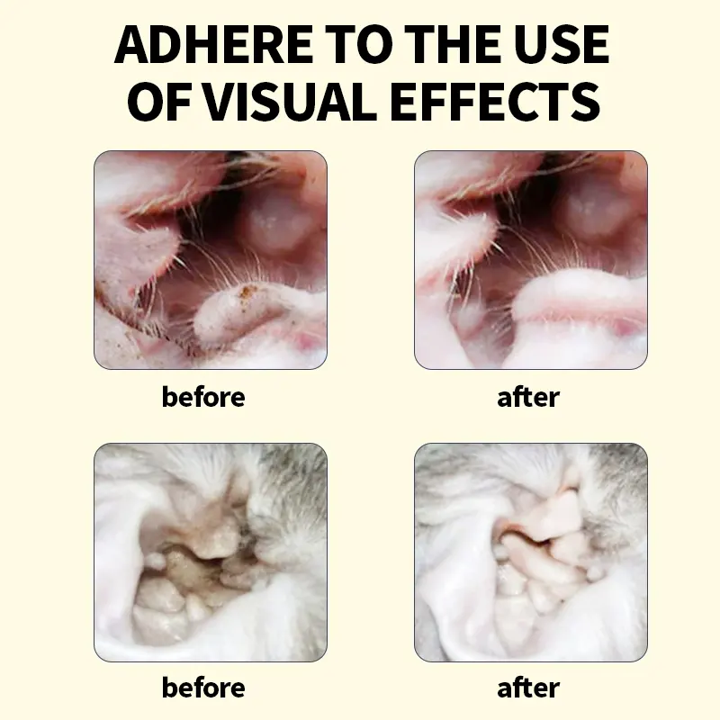 Pet Ear Drops Solution Deodorizing Antibacterial Cat Dog Ear Mite Care for Dogs for Wholesale & OEM Programs detail