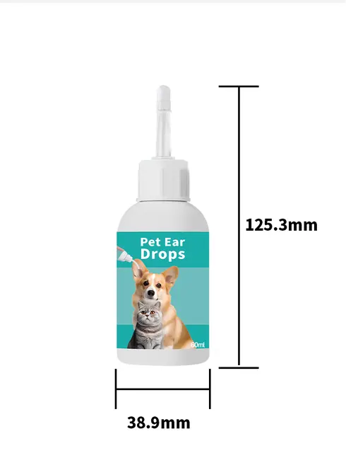 Pet Ear Drops Solution Deodorizing Antibacterial Cat Dog Ear Mite Care for Dogs for Wholesale & OEM Programs