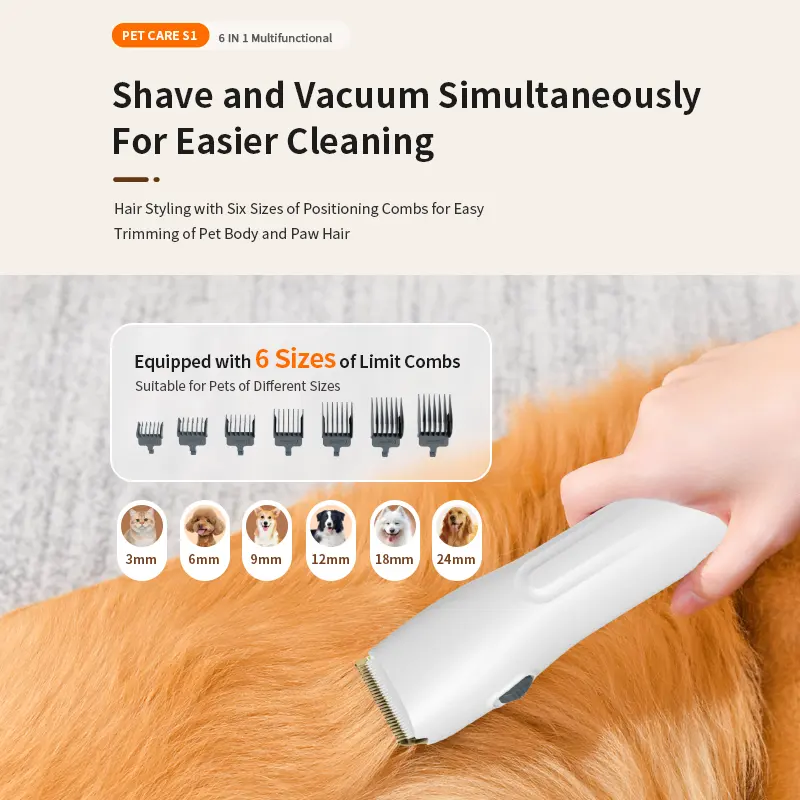 Professional Luxury Pet Hair Vacuum Cleaner Kit PC-S1 for Small Animals for Wholesale & OEM Programs detail