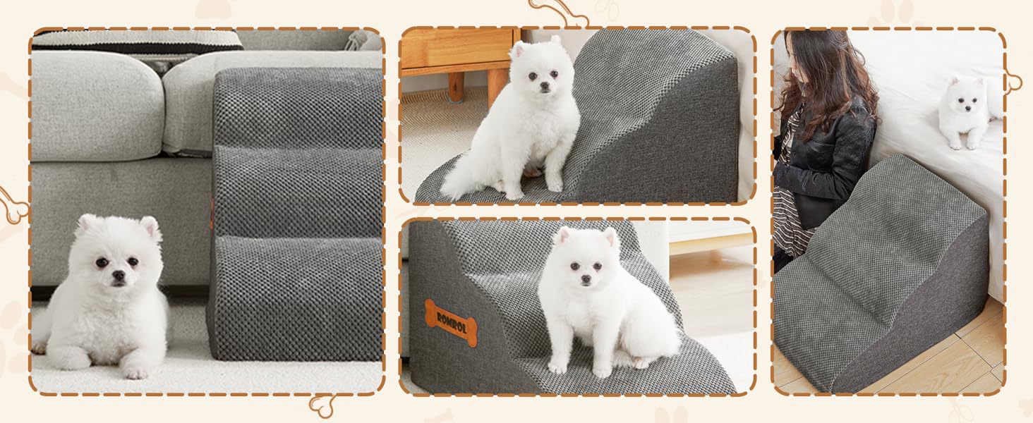 Pet Staircase Removable Foam Steps Daily Care Supplies for climbing onto sofas and beds for Wholesale & OEM Programs detail