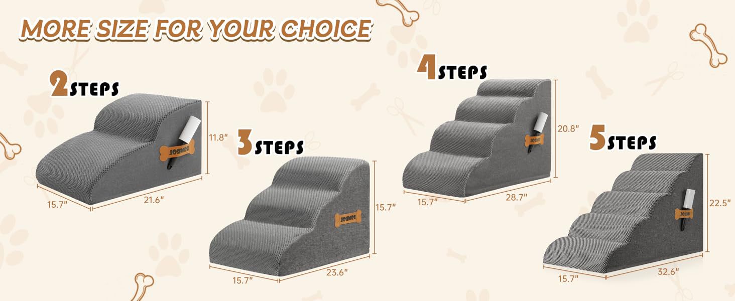 Pet Staircase Removable Foam Steps Daily Care Supplies for climbing onto sofas and beds for Wholesale & OEM Programs detail