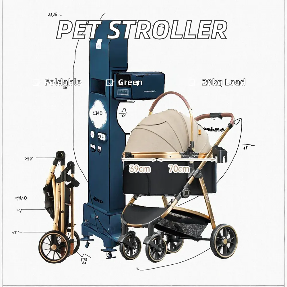 Custom Outdoor Pet Stroller Backpack Portable Dog Carrier for Travel Adventures for Dogs for Wholesale & OEM Programs detail
