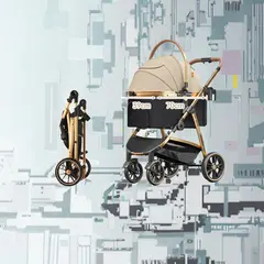 Custom Outdoor Pet Stroller Backpack Portable Dog Carrier for Travel Adventures for Dogs for Wholesale & OEM Programs view 3