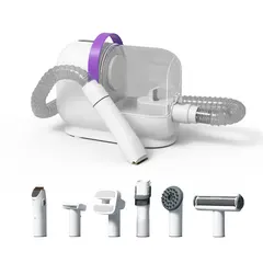 6-in-1 Pet Vacuum Grooming Kit Clipper Low Noise Dog Hair Remover Handheld Cat Vacuum for Wholesale & OEM Programs view 1
