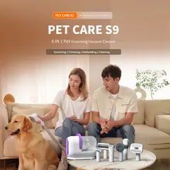 6-in-1 Pet Vacuum Grooming Kit Clipper Low Noise Dog Hair Remover Handheld Cat Vacuum for Wholesale & OEM Programs view 3