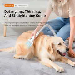 6-in-1 Pet Vacuum Grooming Kit Clipper Low Noise Dog Hair Remover Handheld Cat Vacuum for Wholesale & OEM Programs view 5