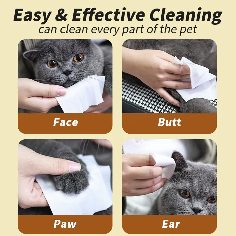 Pet Wet Wipes 80 Sheets Cat Dog Cleaning Grooming Supplies OEM Custom Branding Beauty for Wholesale & OEM Programs detail