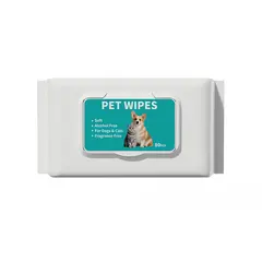 Pet Wet Wipes 80 Sheets Cat Dog Cleaning Grooming Supplies OEM Custom Branding Beauty for Wholesale & OEM Programs view 1