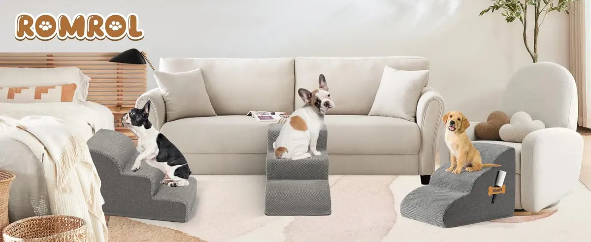 Pet Staircase Removable Foam Steps Daily Care Supplies for climbing onto sofas and beds for Wholesale & OEM Programs detail