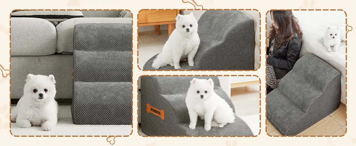 Pet Staircase Removable Foam Steps Daily Care Supplies for climbing onto sofas and beds for Wholesale & OEM Programs detail
