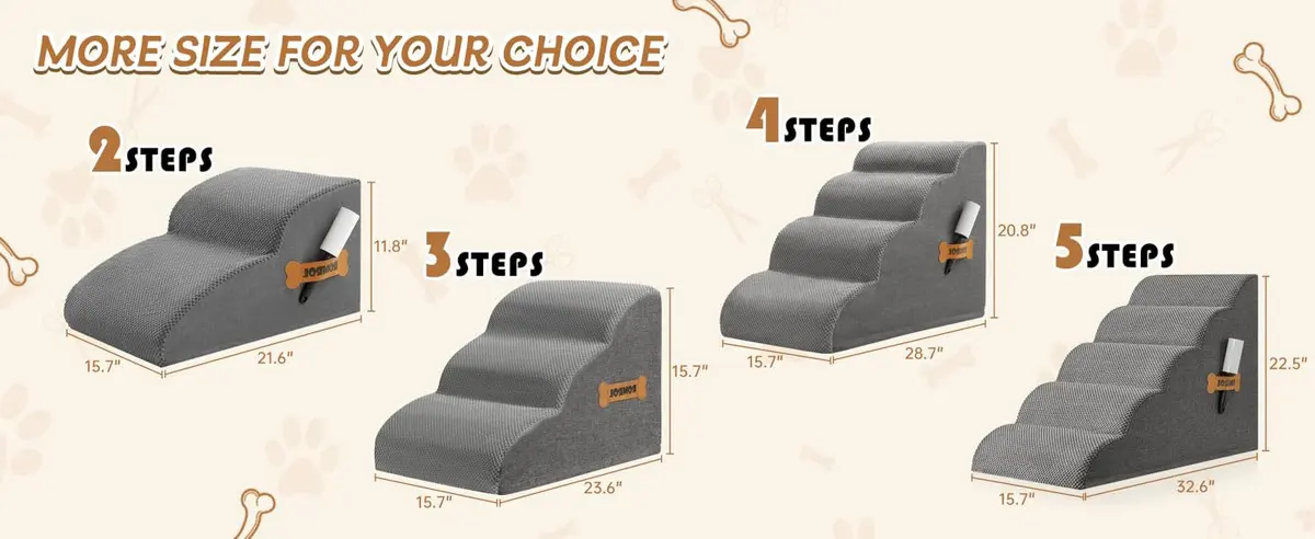 Pet Staircase Removable Foam Steps Daily Care Supplies for climbing onto sofas and beds for Wholesale & OEM Programs detail
