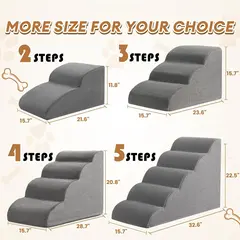 Pet Staircase Removable Foam Steps Daily Care Supplies for climbing onto sofas and beds for Wholesale & OEM Programs view 2