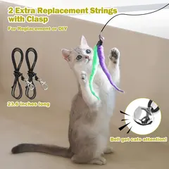 Purple Blue Retractable Funny Pet Toys Interactive Indoor Chicken Feather Cat Game for Cats for Wholesale & OEM Programs view 6