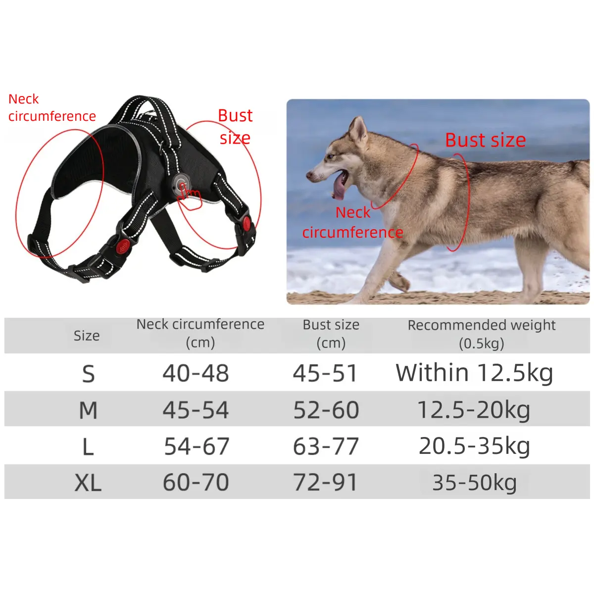 Custom Large RGB LED Light Reflective Dog Harness Rechargeable Oxford Vest Winter for Dogs for Wholesale & OEM Programs detail