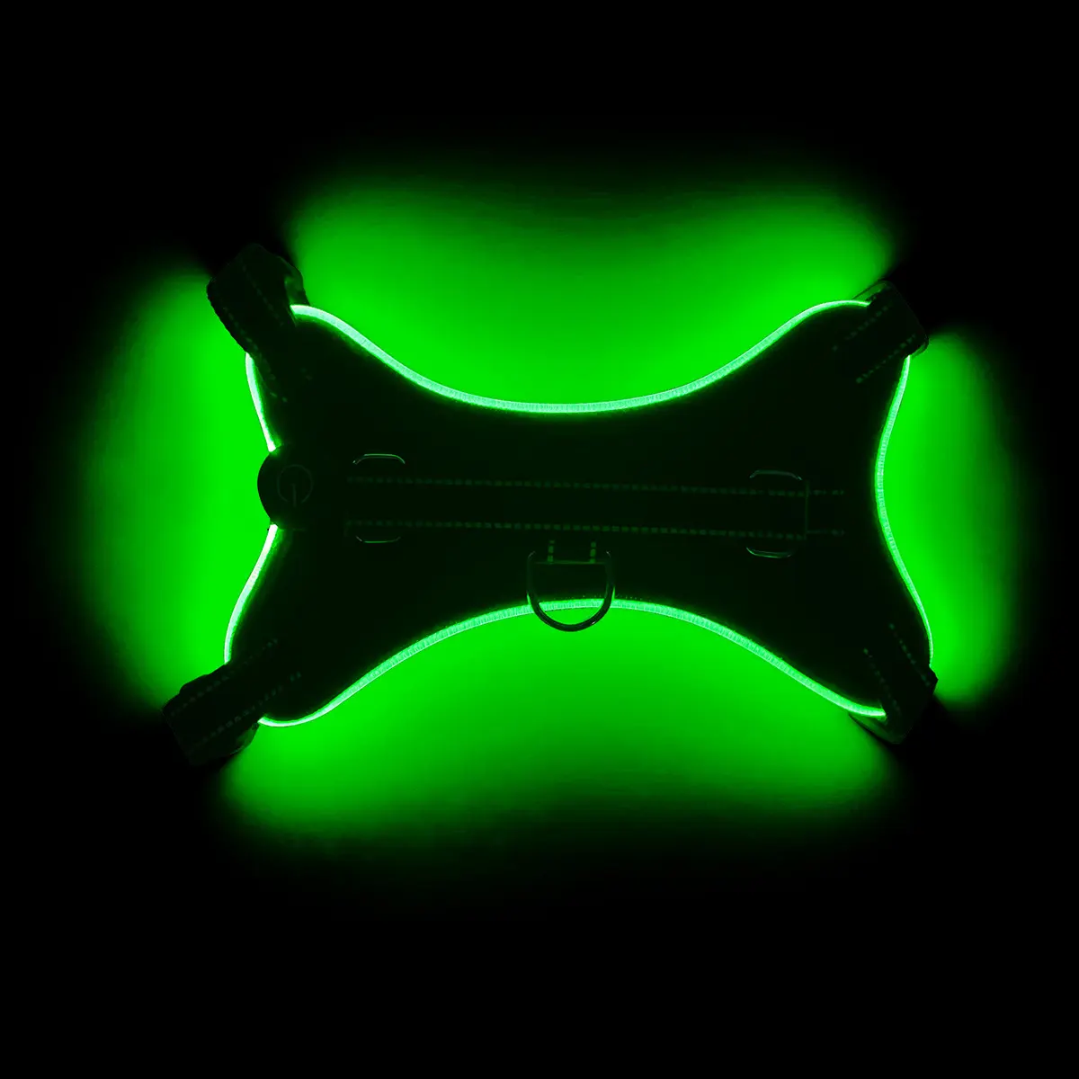 Custom Large RGB LED Light Reflective Dog Harness Rechargeable Oxford Vest Winter for Dogs for Wholesale & OEM Programs detail
