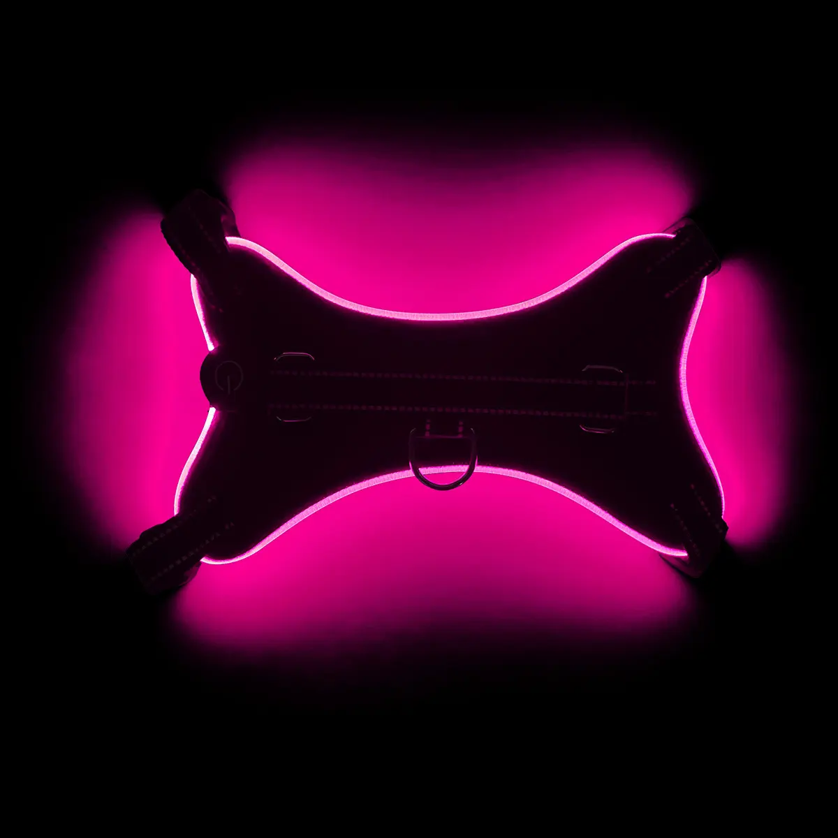 Custom Large RGB LED Light Reflective Dog Harness Rechargeable Oxford Vest Winter for Dogs for Wholesale & OEM Programs detail