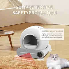 Cat Smart Automatic Self-Cleaning Electronic Deodorizing Open Top Sandbox Easy Clean for Wholesale & OEM Programs view 3