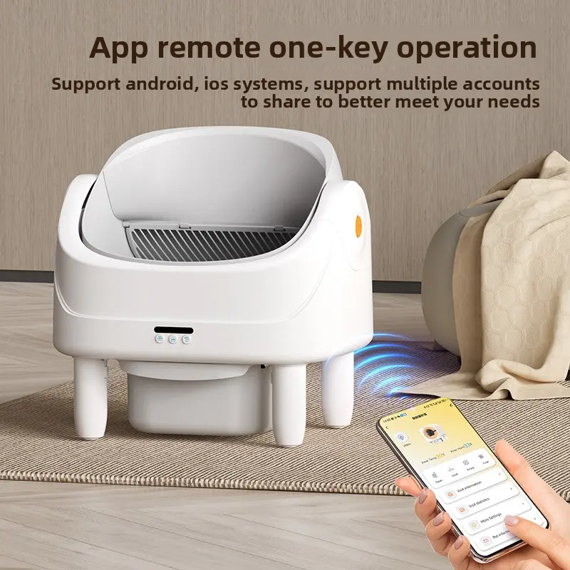 Stylish Automatic Cleaning Self-Cleaning Cat Litter Box APP Remote Control Large 75L for Wholesale & OEM Programs detail