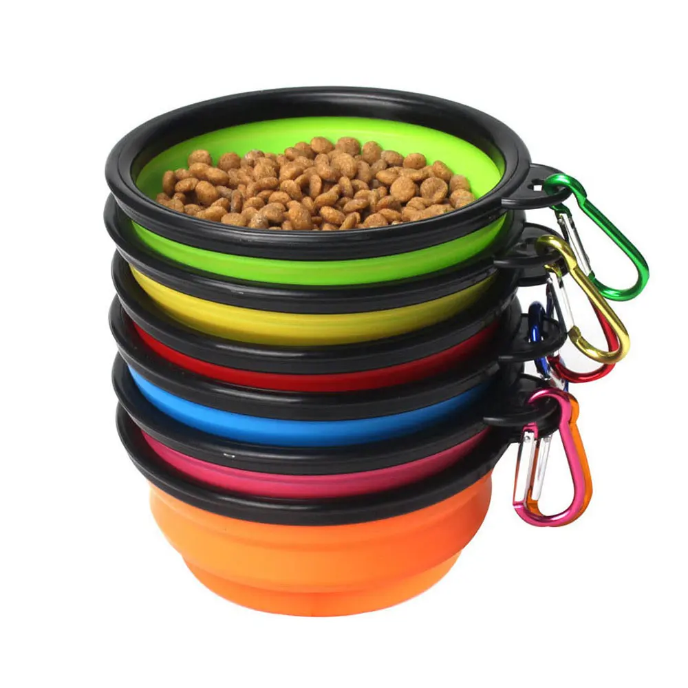High Quality Eco-Friendly Portable Silicone Pet Feeder Dog Bowl Foldable Collapsible for Wholesale & OEM Programs detail