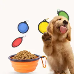 High Quality Eco-Friendly Portable Silicone Pet Feeder Dog Bowl Foldable Collapsible for Wholesale & OEM Programs view 3