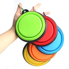 High Quality Eco-Friendly Portable Silicone Pet Feeder Dog Bowl Foldable Collapsible for Wholesale & OEM Programs view 4