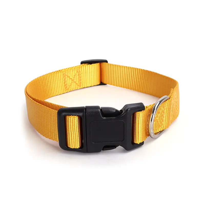 Spot Pet Supplies Simple Solid Color Collar Dog Leash Can Be Embroidered Silk Screen for Wholesale & OEM Programs detail
