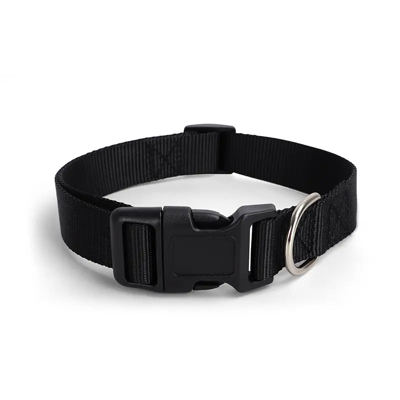 Spot Pet Supplies Simple Solid Color Collar Dog Leash Can Be Embroidered Silk Screen for Wholesale & OEM Programs detail